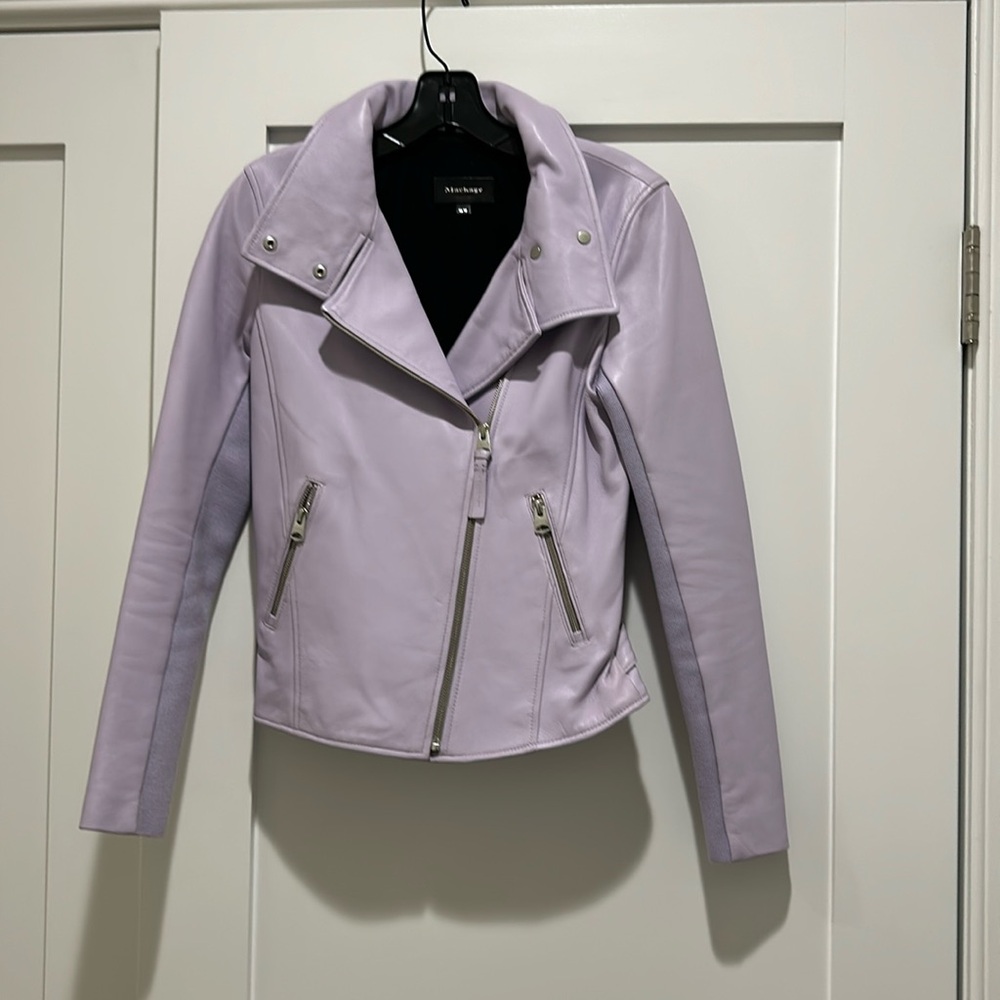 Mackage lavender leather jacket